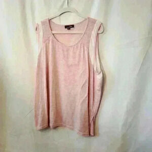 Suzanne Betro womens sleeveless top size 3X color pink Athleisure